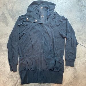 Lululemon Refresh Snap Up Grey Women's Sweatshirt, Size 10